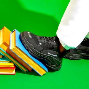 BALENCIAGA
Kid's Triple S Tonal Mix-Media Chunky Sneakers, Toddler/Kids